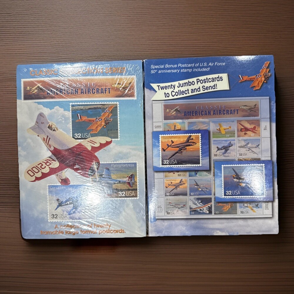 2pk USPS Classic American Aircraft XL Postcards Air Force Farmable Gallery Wall